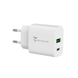 TECHMADE CARICABATTERIE20W CON PORTA USB-C + PORTA USB-A
