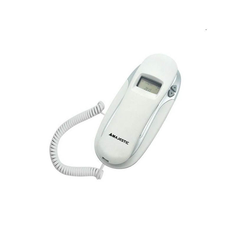 TELEFONO FISSO SLIM AUDIOLA/MAJESTIC SLIM CON DISPLAY WHITE