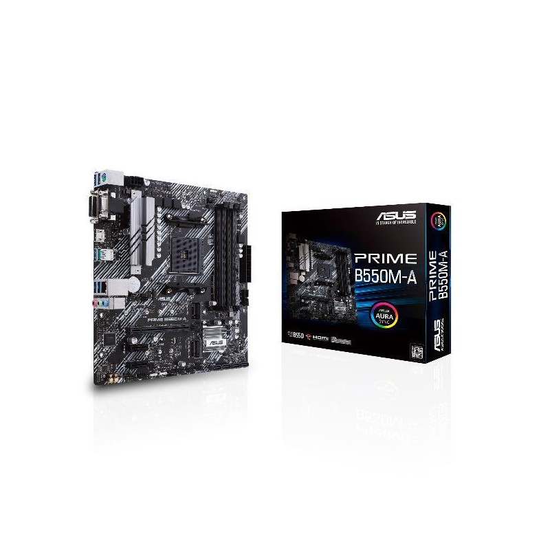 MB ASUS PRIME B550M-A SKT AM4 M.2 U3.2 AURA S. DDR4 HDMI DVI VGA