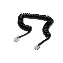 CAVO DI CONNESSIONE PER CORNETTA TELEFONICA A SPIRALE MT 4 COLORE NERO