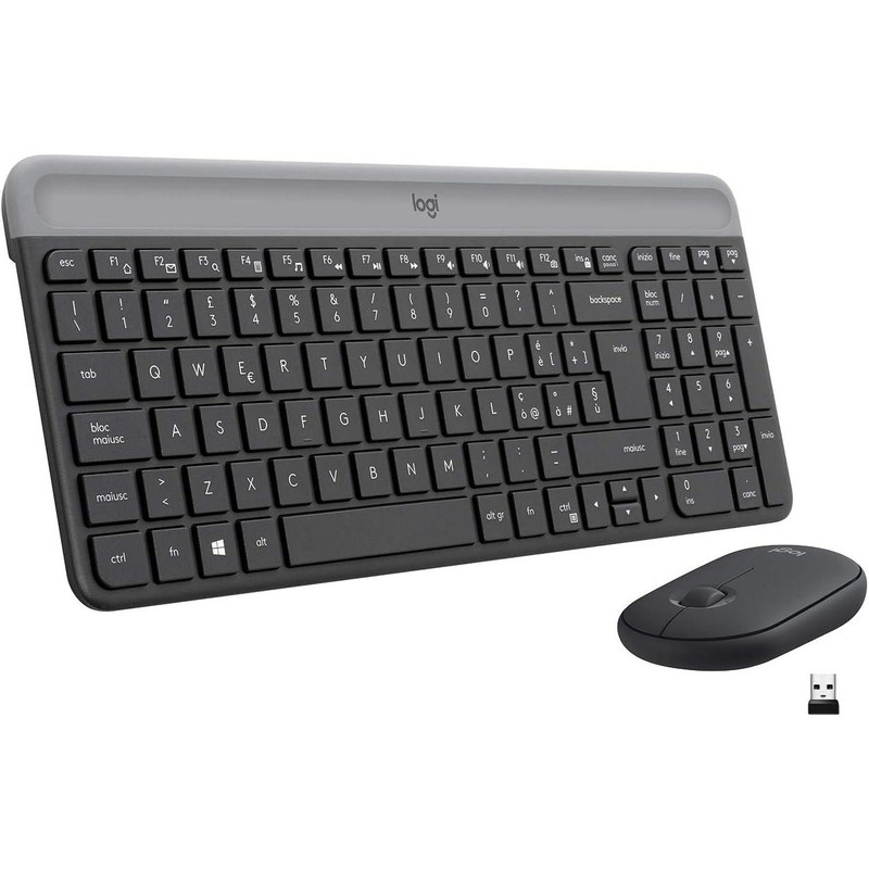 LOGITECH DESKTOP MK470 TASTIERA E MOUSE WIRELESS ULTRASLIM