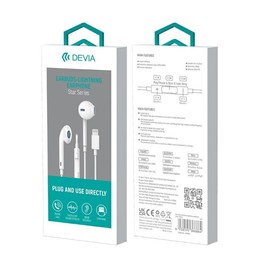 DEVIA AURICOLARI PER IPHONE LIGHTNING CON CONTROLLI E MICROFONO