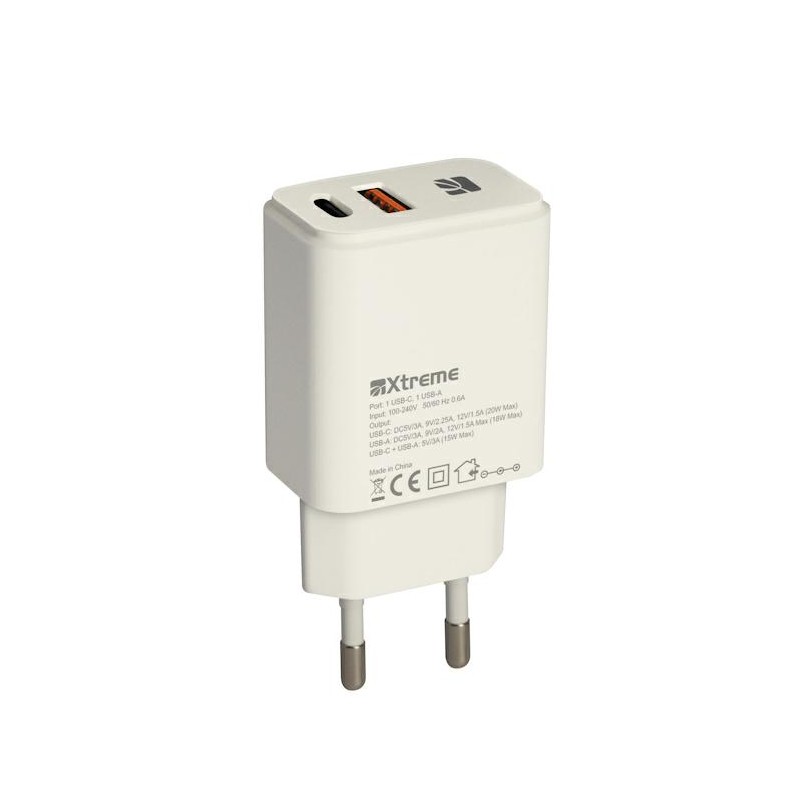 XTREME ALIMENTATORE USB/TYPE C 2PORTE 20W MAX
