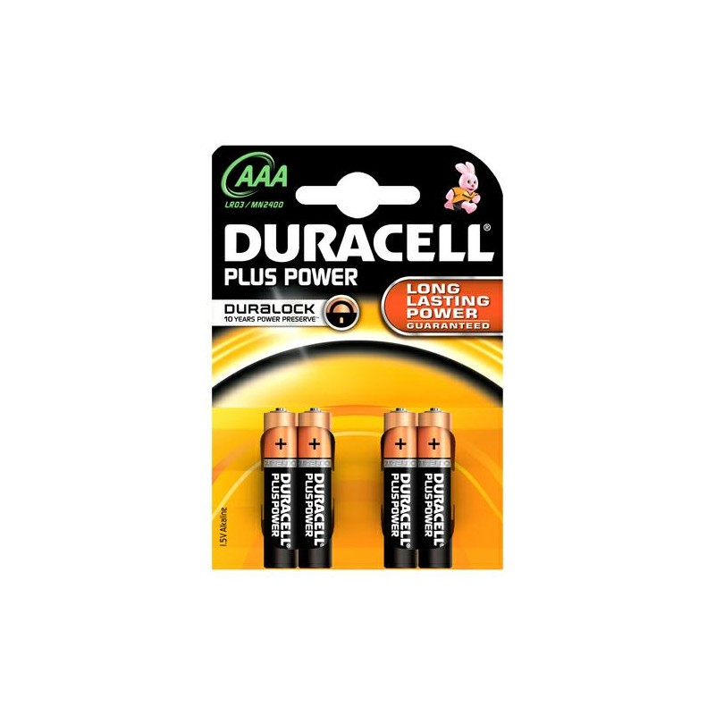 DURACELL BLISTER 4 BATTERIE MINI STILO PLUS POWER AAA