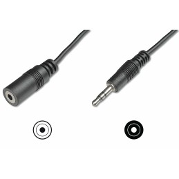 PROLUNGA DIGITUS SCHEDA AUDIO PER CUFFIE - CASSE MASCHIO - FEMMINA 2,5 MT NERO