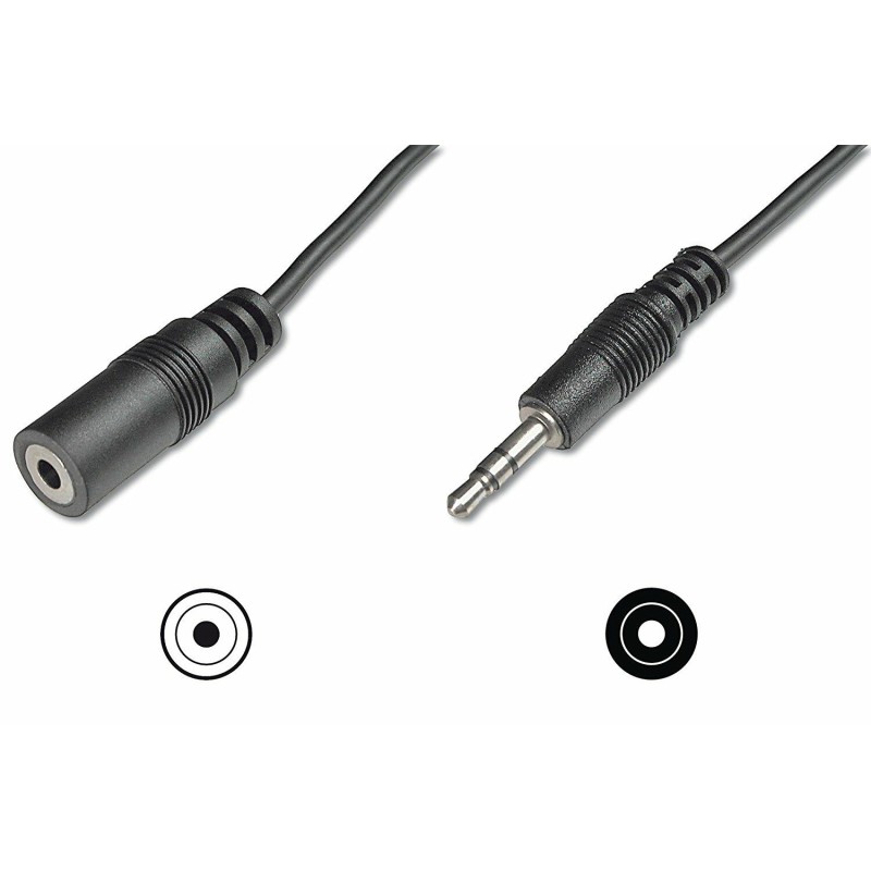 PROLUNGA DIGITUS SCHEDA AUDIO PER CUFFIE - CASSE MASCHIO - FEMMINA 2,5 MT NERO