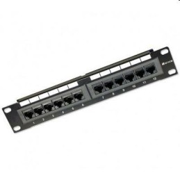 PANNELLO PATCH 12PORTE RJ45 U/UTP CAT.6 PER RACK 10"
