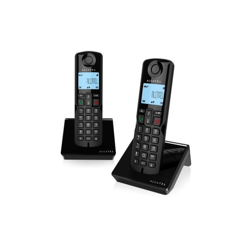 TELEFONO CORDLESS ALCATEL S280 DUO BLACK VIVAVOCE