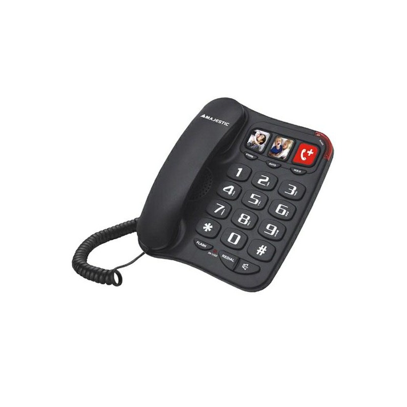 TELEFONO FISSO MAJESTICVIVAVOCE BILLY 201 NERO 300201 BK