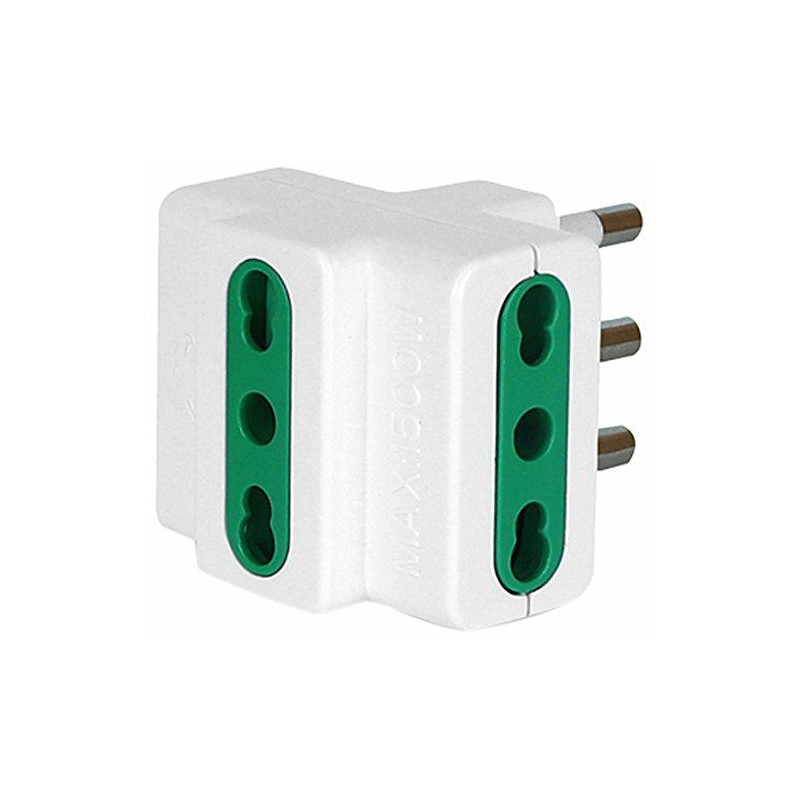 ADATTATORE TRIPLO SPINA 16A 2P+T