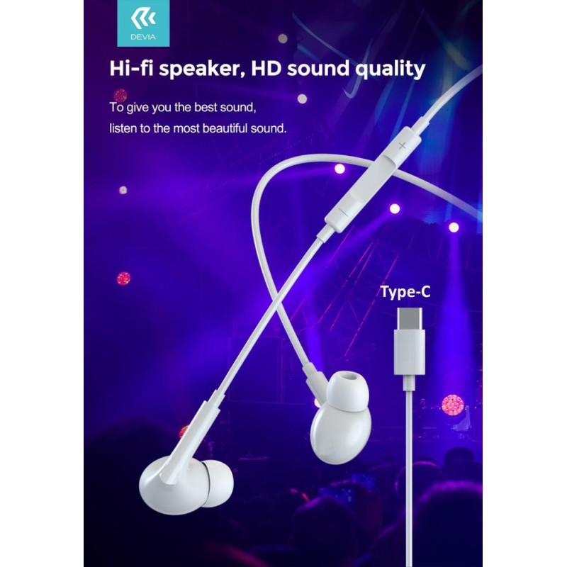 DEVIA AURICOLARE PRO TYPE-C E CONTROLLO REMOTO