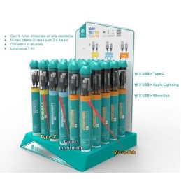 DEVIA CAVO USB - MICRO USB 1MT IN NYLON INTRECCIATO