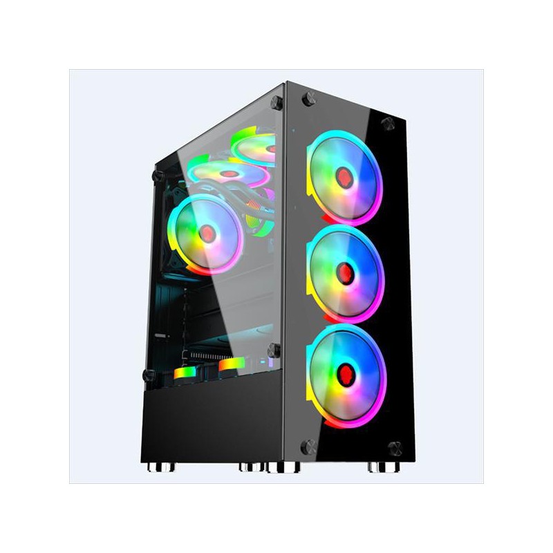 CASE GAMING MACH POWER 4*FAN ARGB 3*USB GLASS FRONT & PANEL
