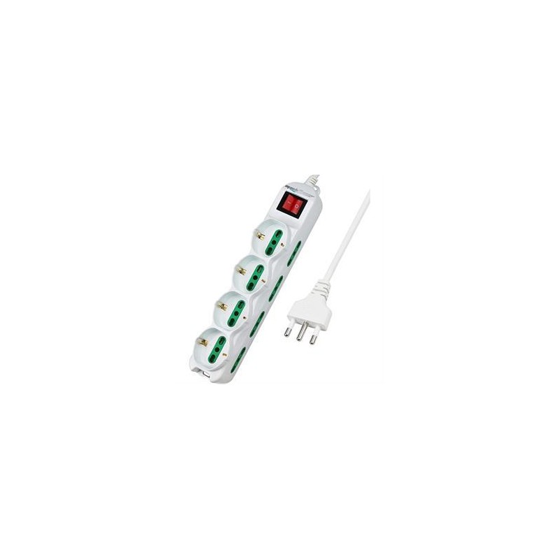 MULTIPRESA 12 POSTI MACH POWER  8*BIPASSO ITA 4*SCHUKO MP-3081