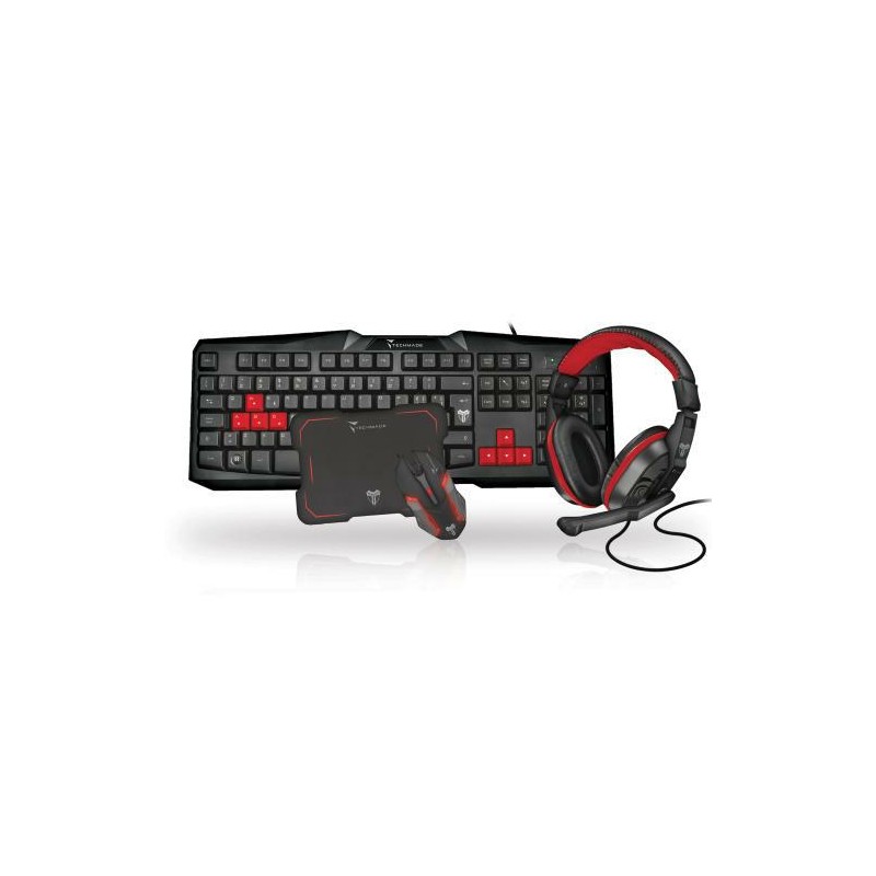 TECHMADE KIT GAMING 2 TASTIERA MOUSE CUFFIE E PAD