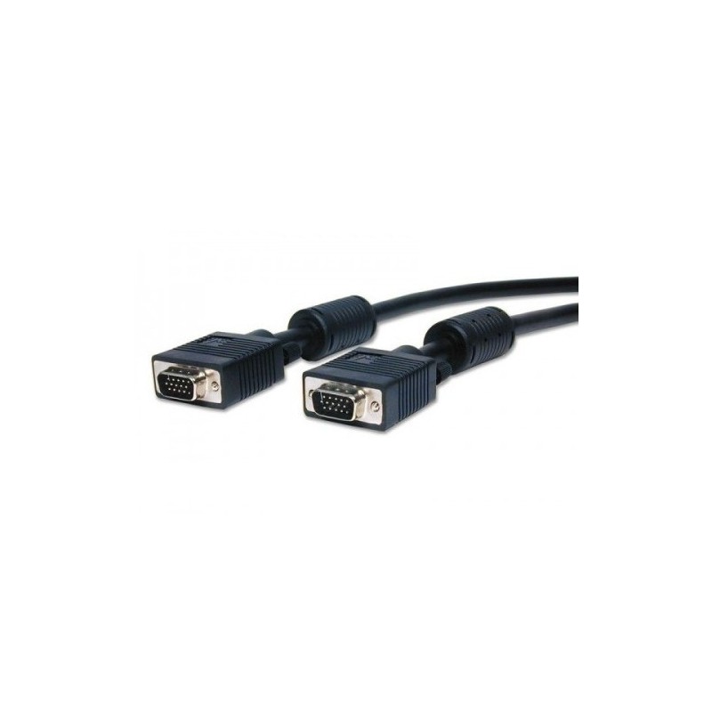 CAVO VGA M/M 3+4C CORE RAME 2*MAGNETIC RING NERO 3MT CV-VGA-005