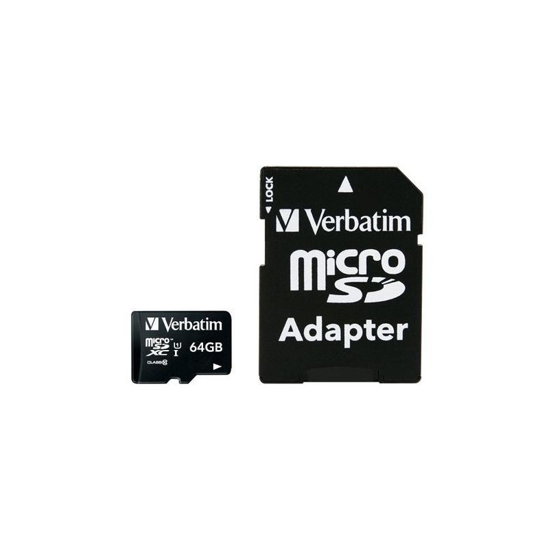 MICRO SD VERBATIM 64GB CLASSE 10