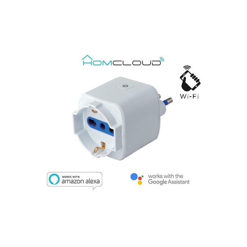 HOMCLOUD PRESA INTELLIGENTE WIFI 16A BIPASSO-SCHUKO