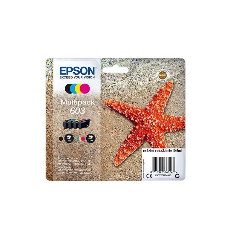 EPSON MULTIPACK 603 BK-C-M-Y PER WF2810 2830