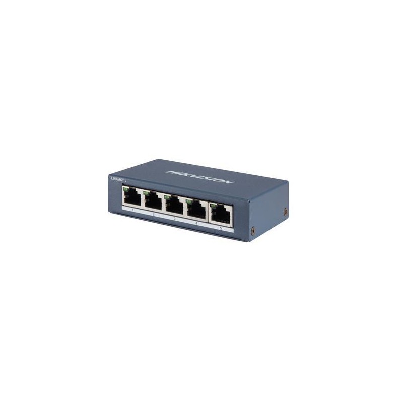 SWITCH HIKVISION 10/100/1000 5 PORTE UNMAN. DESKTOP STEEL CASE