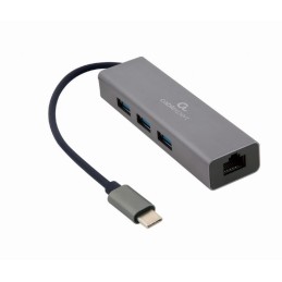 TECHMADE GEMBIRD HUB USB-C GYGABIT 3.1 ADATTATORE 3 PORTE