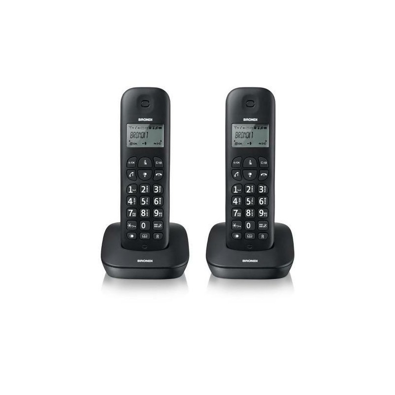TELEFONO CORDLESS BRONDI GALA TWIN NERO DUO