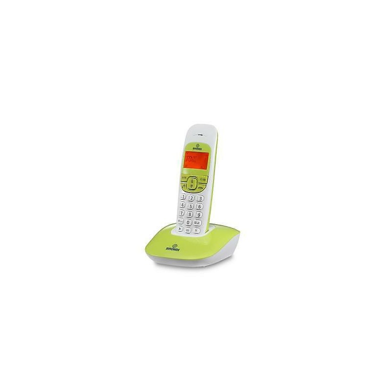 TELEFONO CORDLESS BRONDI NICE BIANCO-VERDE VIVAVOCE DISPLAY RETR
