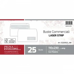 BUSTE BIANCHE 11X23 CONFINESTRA STRIP CF.25PZ.