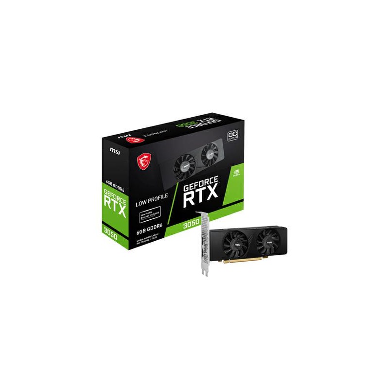 VGA MSI RTX 3050 LP 6G OC 6GB GDDR6 2*HDMI DP DUAL FAN