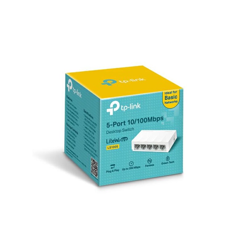 SWITCH TP-LINK DESKTOP 5 PORTE LAN 10/100MBPS