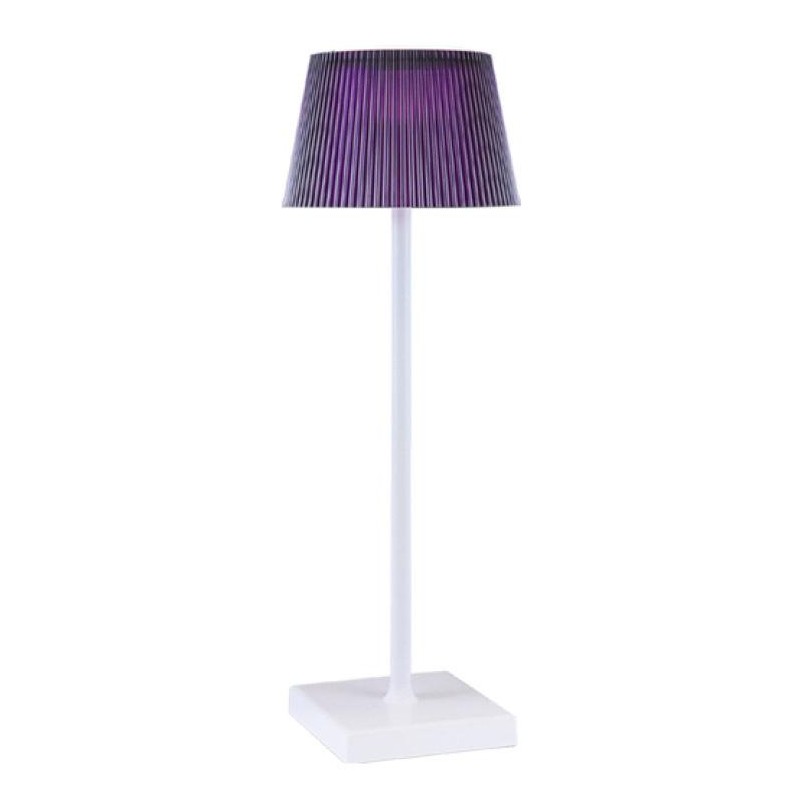 LAMPADA DA TAVOLO MAJESTIC RICARICABILE LED BIANCA+RGB CLELIA