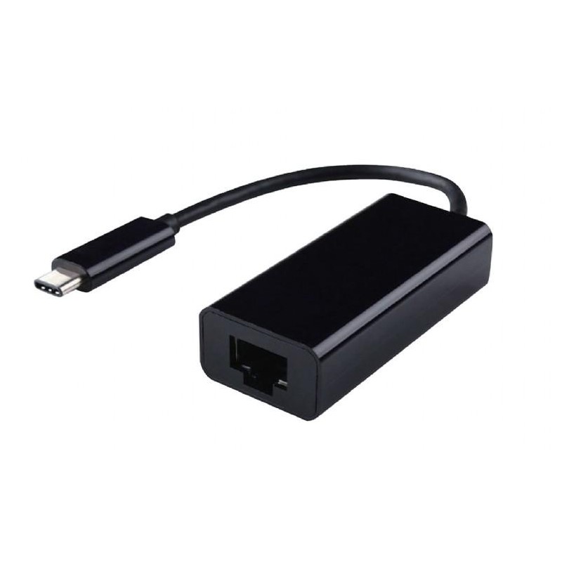 TECHMADE GEMBIRD ADATTATORE USB-C GIGABIT LAN NERO