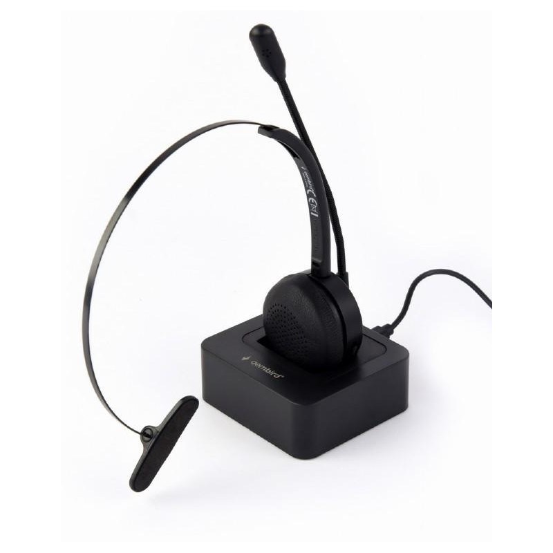 TECHMADE GEMBIRD BT CUFFIA WIRELESS DA CALL CENTER, MONO, NERA