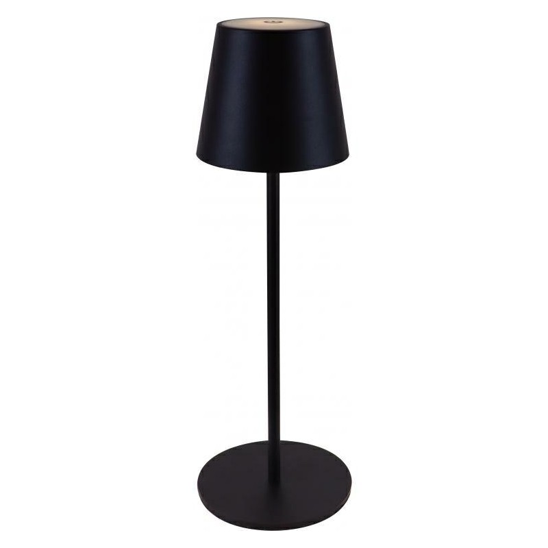 LAMPADA DA TAVOLO MAJESTIC AGATA RICARICABILE SENZA FILO NERO